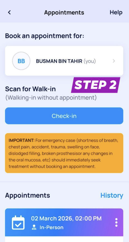 temu janji klinik kesihatan